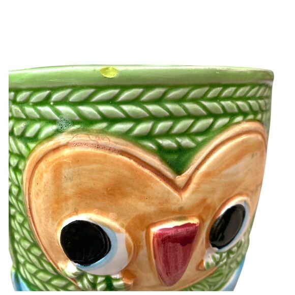Vintage 1971 Rubens Originals 6" Owl Planter Vase #5131 Japan MCM Ceramic - Picture 4 of 9